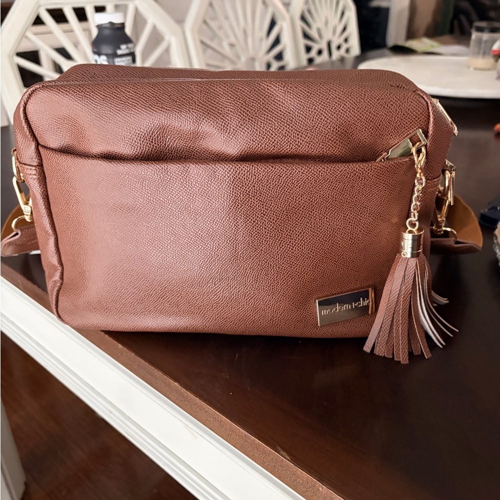 Meadow & Ash Brown Crossbody Bag with Tassel